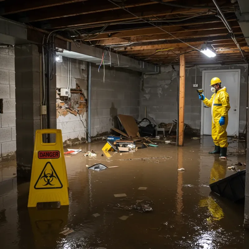 Flooded Basement Electrical Hazard in Kinsey, AL Property